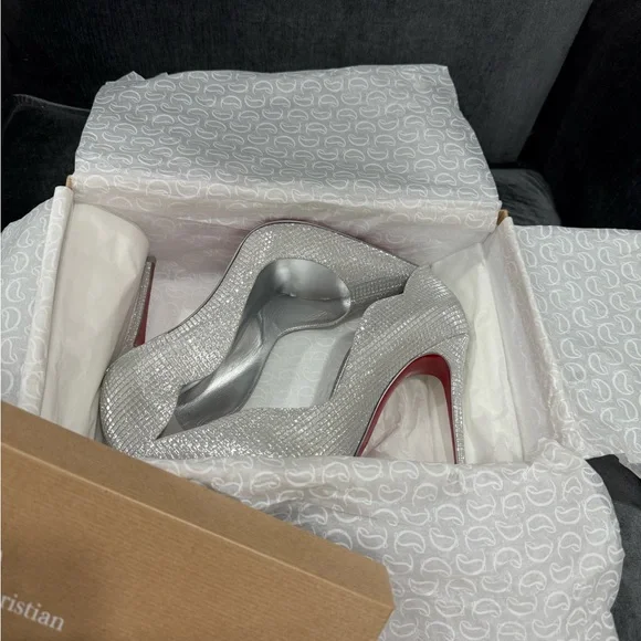 Christian Louboutin Hot Chick 100mm Silver - Picture 6 of 7